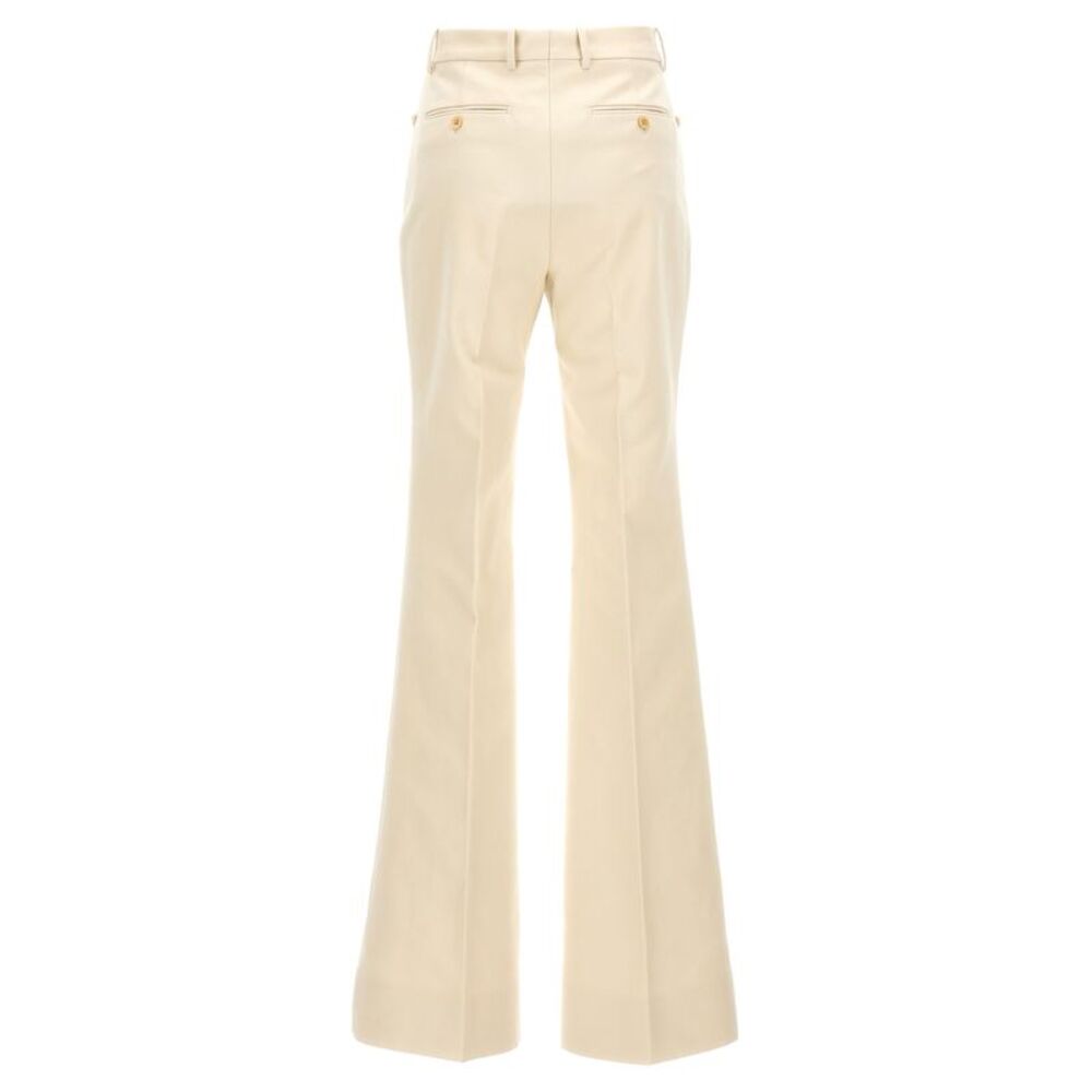 Tom Ford White Cotton Flared Women's Pants - Picture 2 of 4